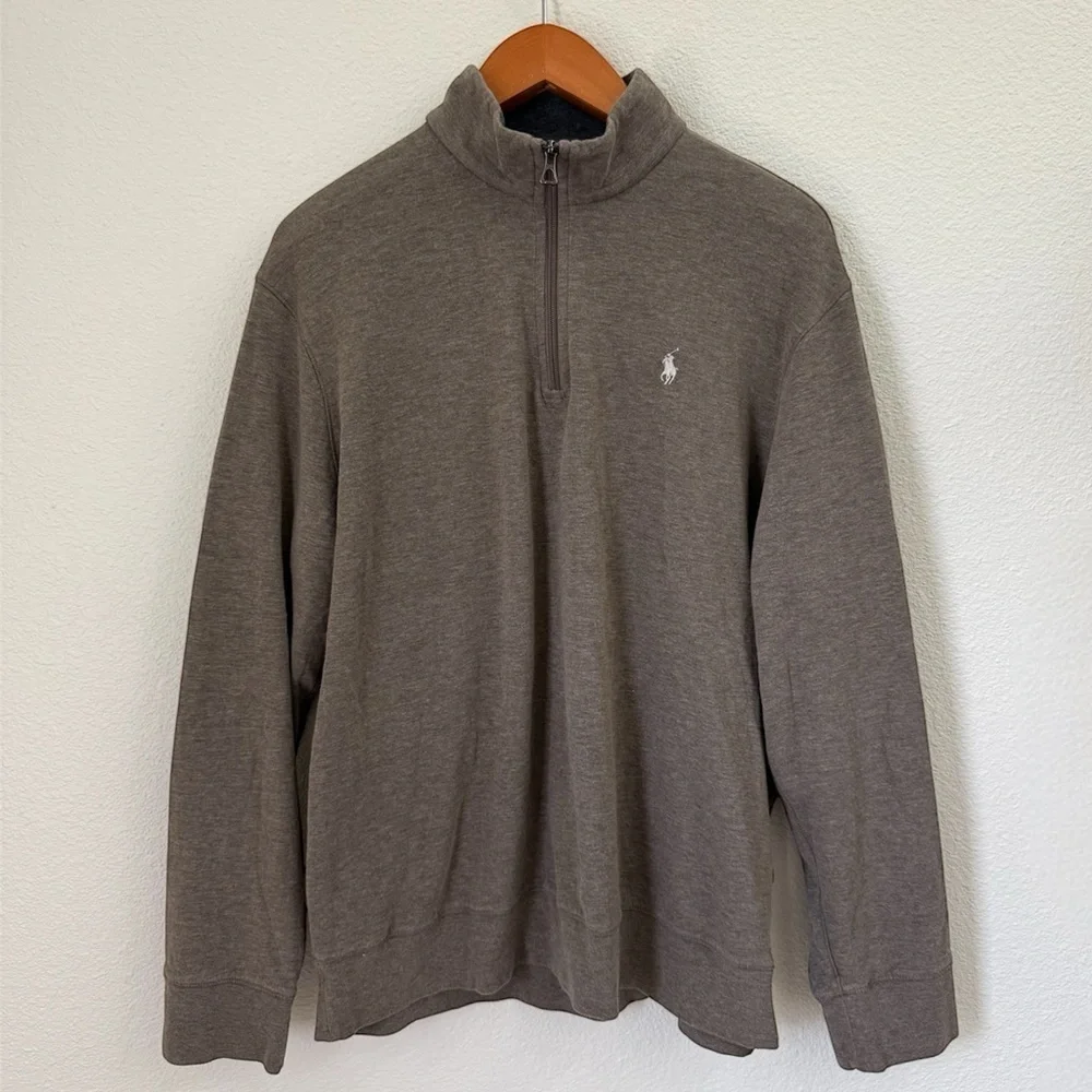 Brand New Polo Ralph Lauren Light Brown Zip-Up Sweater Pullover Men’s Size XL